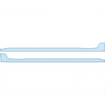 PAINT PROTECTION KIT - 2024 NISSAN SENTRA S ROCKER PANELS WITH SPLASH GAURDS - PRECUT PPF CLEAR BRA WRAP