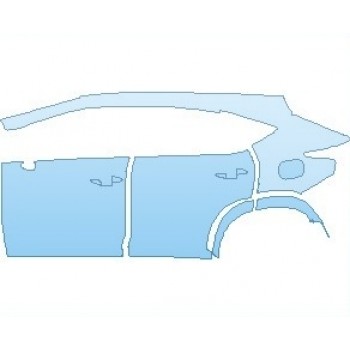 PAINT PROTECTION KIT - 2021 LEXUS NX F-SPORT BLACK LINE SPECIAL EDITION REAR QUARTER PANEL AND DOORS LEFT SIDE - PRECUT PPF CLEAR BRA WRAP