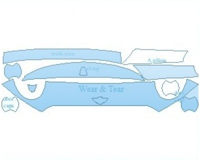 PAINT PROTECTION KIT - 2020 MINI CONVERTIBLE COOPER COMMON WEAR AREA KIT AREAS - INVISIBLEMASK - 3M PAINT PROTECTION
