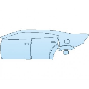 PAINT PROTECTION KIT - 2022 DODGE CHARGER SCAT PACK WIDEBODY REAR QUARTER PANEL AND DOORS LEFT - PRECUT PPF CLEAR BRA WRAP