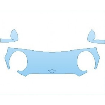 PAINT PROTECTION KIT - 2021 MINI HARDTOP COOPER WITH JCW PKG 2 DOOR HOOD (WRAPPED EDGES) - PRECUT PPF CLEAR BRA WRAP