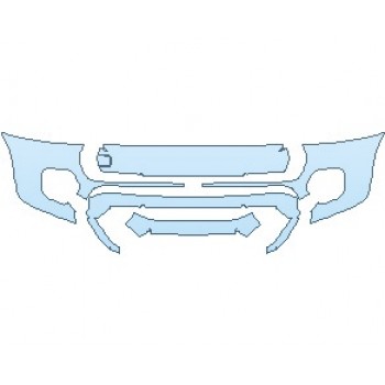 PAINT PROTECTION KIT - 2021 MINI HARDTOP COOPER WITH JCW PKG 2 DOOR BUMPER - PRECUT PPF CLEAR BRA WRAP