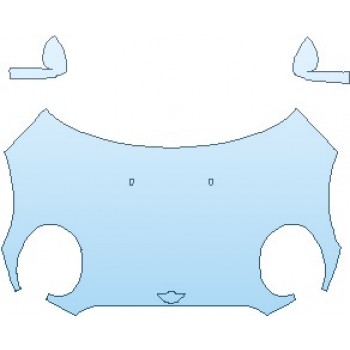 PAINT PROTECTION KIT - 2021 MINI HARDTOP COOPER WITH JCW PKG 2 DOOR FULL HOOD (NO WRAPPED EDGES) - PRECUT PPF CLEAR BRA WRAP