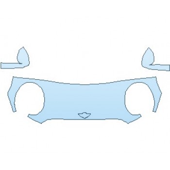 PAINT PROTECTION KIT - 2021 MINI HARDTOP COOPER WITH JCW PKG 2 DOOR HOOD (NO WRAPPED EDGES) - PRECUT PPF CLEAR BRA WRAP