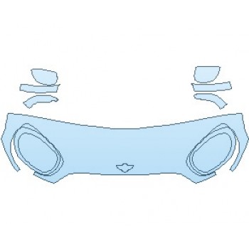 PAINT PROTECTION KIT - 2022 MINI COUNTRYMAN COOPER S CLASSIC HOOD (NO WRAPPED EDGES) - PRECUT PPF CLEAR BRA WRAP