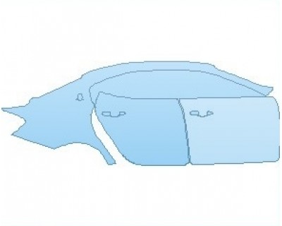 PAINT PROTECTION KIT - 2025 MASERATI GHIBLI S REAR QUARTER PANELS & DOORS LEFT - PRECUT PPF CLEAR BRA WRAP