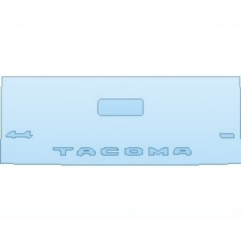 PAINT PROTECTION KIT - 2024 TOYOTA TACOMA LIMITED TAILGATE WITH 4X4 AND V6 EMBLEM - PRECUT PPF CLEAR BRA WRAP