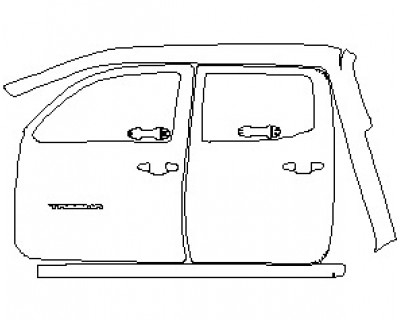 2023 TOYOTA TACOMA SR5 DOUBLE CAB CAB DOOR SURROUND AND DOORS WITH SR5 AND TACOMA EMBLEM LEFT