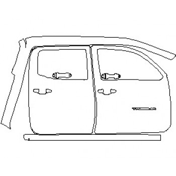 2022 TOYOTA TACOMA SR5 DOUBLE CAB CAB DOOR SURROUND AND DOORS WITH SR5 AND TACOMA EMBLEM RIGHT