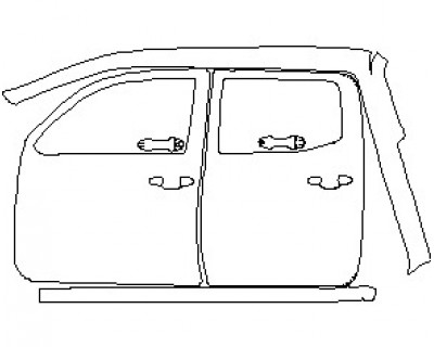 2021 TOYOTA TACOMA LIMITED CAB DOOR SURROUND AND DOORS WITHOUT EMBLEMS LEFT
