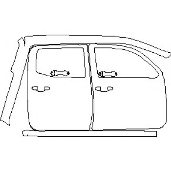 2021 TOYOTA TACOMA LIMITED CAB DOOR SURROUND AND DOORS WITHOUT EMBLEMS RIGHT