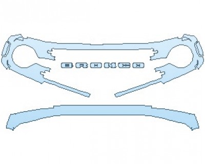 PAINT PROTECTION KIT - 2022 FORD BRONCO BADLANDS 2 DOOR BUMPER AND GRILLE - PRECUT PPF CLEAR BRA WRAP