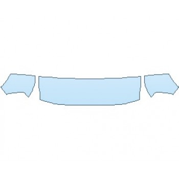 PAINT PROTECTION KIT - 2022 FORD BRONCO BADLANDS 2 DOOR HOOD 18 INCH (WRAPPED EDGES) - PRECUT PPF CLEAR BRA WRAP