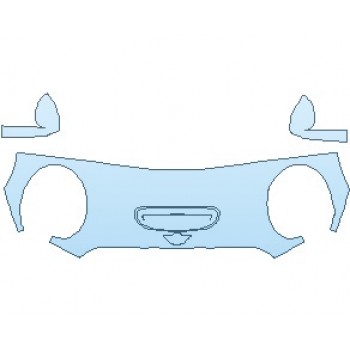 PAINT PROTECTION KIT - 2021 MINI HARDTOP ELECTRIC HOOD (NO WRAPPED EDGES) - PRECUT PPF CLEAR BRA WRAP