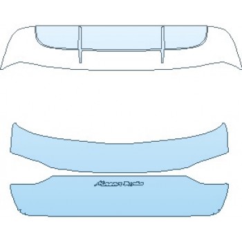 PAINT PROTECTION KIT - 2021 PORSCHE MACAN TURBO REAR HATCH WITH MACAN TURBO EMBLEM - PRECUT PPF CLEAR BRA WRAP