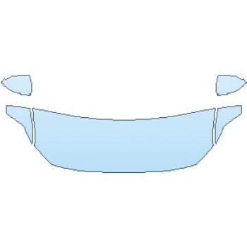 PAINT PROTECTION KIT - 2023 VOLVO S90 R DESIGN HOOD (NO WRAPPED EDGES) - PRECUT PPF CLEAR BRA WRAP