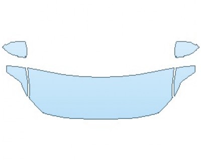 PAINT PROTECTION KIT - 2023 VOLVO S90 R DESIGN HOOD (NO WRAPPED EDGES) - PRECUT PPF CLEAR BRA WRAP