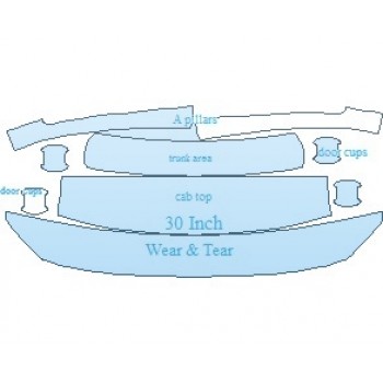 PAINT PROTECTION KIT - 2025 VOLVO S90 R DESIGN COMMON WEAR AREA KIT - PRECUT PPF CLEAR BRA WRAP