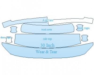 PAINT PROTECTION KIT - 2023 VOLVO S90 R DESIGN COMMON WEAR AREA KIT - PRECUT PPF CLEAR BRA WRAP