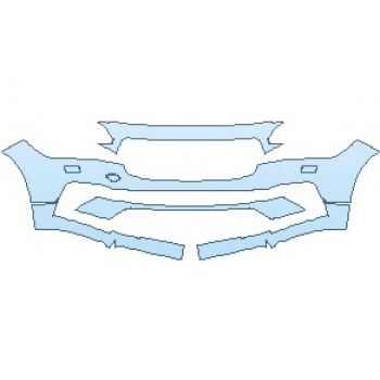 PAINT PROTECTION KIT - 2023 VOLVO S90 R DESIGN BUMPER WITH WASHERS - PRECUT PPF CLEAR BRA WRAP