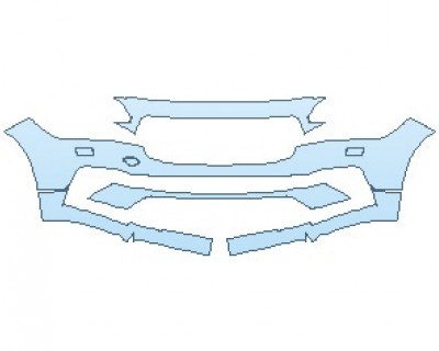 PAINT PROTECTION KIT - 2023 VOLVO S90 R DESIGN BUMPER WITH WASHERS - PRECUT PPF CLEAR BRA WRAP