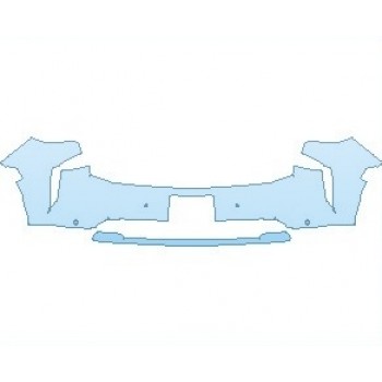 PAINT PROTECTION KIT - 2022 CHEVROLET TAHOE LT BUMPER WITH SENSORS AND LICENSE PLATE - PRECUT PPF CLEAR BRA WRAP