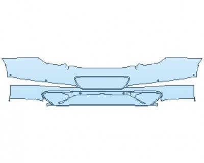 PAINT PROTECTION KIT - 2021 BENTLEY CONTINENTAL GT SPEED CONVERTIBLE REAR BUMPER WITH SENSORS - PRECUT PPF CLEAR BRA WRAP