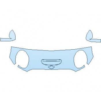 PAINT PROTECTION KIT - 2019 MINI CLUBMAN JOHN COOPER WORKS  HOOD NO WRAPPED EDGES - PRECUT PPF CLEAR BRA WRAP