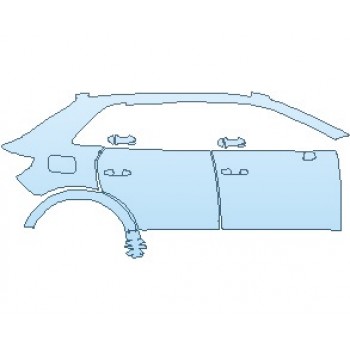 PAINT PROTECTION KIT - 2022 AUDI Q3 PREMIUM REAR QUARTER PANELS RIGHT SIDE - PRECUT PPF CLEAR BRA WRAP