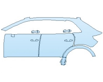 PAINT PROTECTION KIT - 2025 AUDI Q3 PREMIUM REAR QUARTER PANELS LEFT SIDE - PRECUT PPF CLEAR BRA WRAP