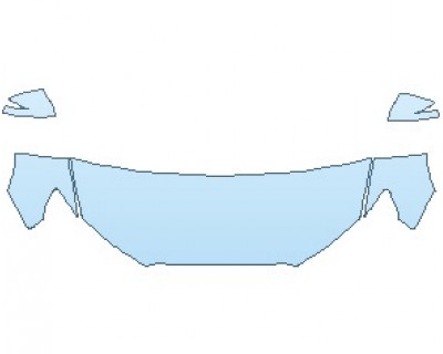 PAINT PROTECTION KIT - 2020 AUDI RS3 SPYDER HOOD WRAPPED EDGES - INVISIBLEMASK - 3M PAINT PROTECTION