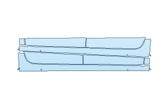 2027 CHRYSLER VOYAGER L ROCKER PANELS - PRECUT PPF CLEAR BRA WRAP