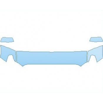 2023 TOYOTA TUNDRA SR5 WITH TRD HOOD SCOOP HOOD (NO WRAPPED EDGES) - PRECUT PPF CLEAR BRA WRAP