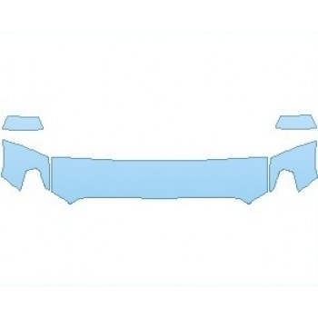 2023 TOYOTA TUNDRA SR5 WITH TRD HOOD SCOOP HOOD (WRAPPED EDGES) - PRECUT PPF CLEAR BRA WRAP