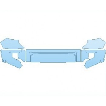 2023 TOYOTA TUNDRA SR5 WITH TRD HOOD SCOOP BUMPER WITH SENSORS - PRECUT PPF CLEAR BRA WRAP
