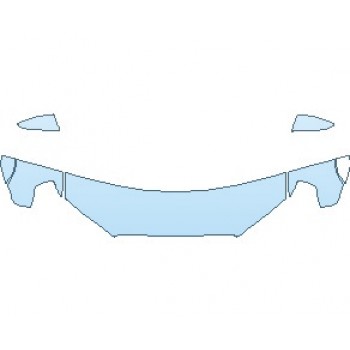 PAINT PROTECTION KIT - 2024 TOYOTA 4RUNNER NIGHTSHADE SPECIAL EDITION HOOD 18 INCH (WRAPPED EDGES) - PRECUT PPF CLEAR BRA WRAP