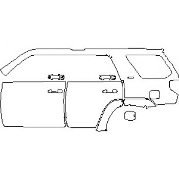 2022 TOYOTA 4RUNNER NIGHTSHADE SPECIAL EDITION REAR QUARTER PANEL AND DOORS LEFT SIDE WITH LIMITED EMBLEM