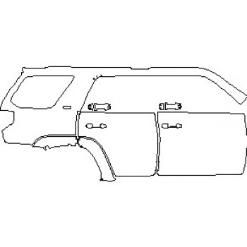 2021 TOYOTA 4RUNNER NIGHTSHADE SPECIAL EDITION REAR QUARTER PANEL AND DOORS RIGHT SIDE WITH LIMITED EMBLEM