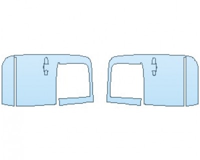 PAINT PROTECTION KIT - 2020 CHEVROLET SILVERADO 1500 LD WT REAR DOORS WITH LOWER TRIM - PRECUT PPF CLEAR BRA WRAP