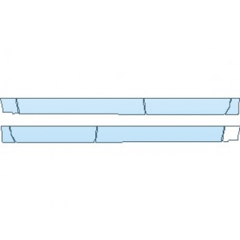 PAINT PROTECTION KIT - 2020 CHEVROLET SILVERADO 1500 LD WT ROCKER PANELS CREW CAB - PRECUT PPF CLEAR BRA WRAP