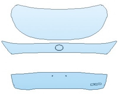 PAINT PROTECTION KIT - 2024 LEXUS IS 300 REAR HATCH WITH IS 300 OR 350 EMBLEM - PRECUT PPF CLEAR BRA WRAP