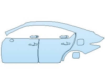 PAINT PROTECTION KIT - 2024 LEXUS IS 300 REAR QUARTER PANELS & DOORS LEFT SIDE - PRECUT PPF CLEAR BRA WRAP