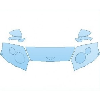 PAINT PROTECTION KIT - 2021 BENTLEY CONTINENTAL GT COUPE HOOD (NO WRAPPED EDGES) WITH SENSORS - PRECUT PPF CLEAR BRA WRAP