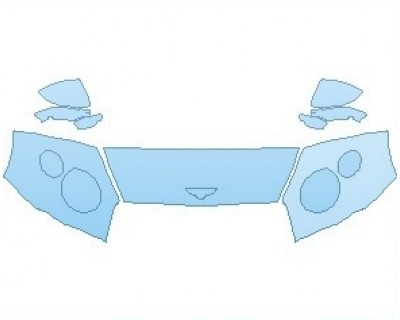 PAINT PROTECTION KIT - 2022 BENTLEY CONTINENTAL GT COUPE HOOD (NO WRAPPED EDGES) - PRECUT PPF CLEAR BRA WRAP