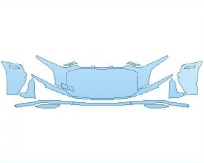 PAINT PROTECTION KIT - 2020 AUDI R8 V10 SPYDER BUMPER - INVISIBLEMASK - 3M PAINT PROTECTION