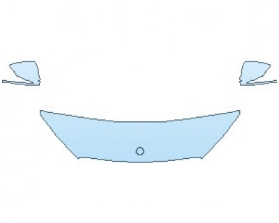 PAINT PROTECTION KIT - 2021 MERCEDES GLC CLASS AMG GLC 43 COUPE HOOD 18 INCH (WRAPPED EDGES) - PRECUT PPF CLEAR BRA WRAP