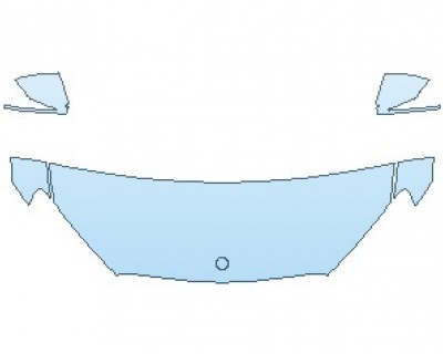 PAINT PROTECTION KIT - 2021 MERCEDES GLC CLASS AMG GLC 43 COUPE HOOD (WRAPPED EDGES) - PRECUT PPF CLEAR BRA WRAP