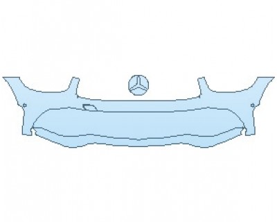 PAINT PROTECTION KIT - 2021 MERCEDES GLC CLASS AMG GLC 43 COUPE BUMPER WITH SENSORS - PRECUT PPF CLEAR BRA WRAP