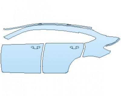 PAINT PROTECTION KIT - 2021 MERCEDES GLC CLASS AMG GLC 43 COUPE REAR QUARTER PANEL AND DOORS LEFT SIDE - PRECUT PPF CLEAR BRA WRAP
