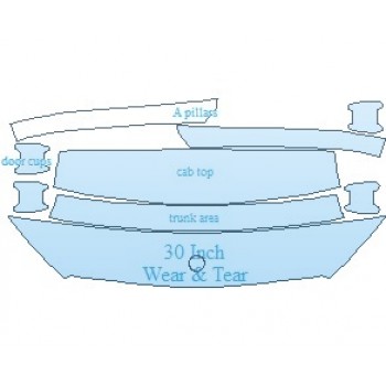 PAINT PROTECTION KIT - 2021 MERCEDES GLC CLASS AMG GLC 43 COUPE COMMON WEAR AREA KIT - PRECUT PPF CLEAR BRA WRAP